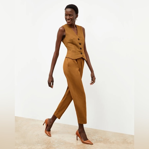 MM Lafleur The Shane 2.0 Drawstring Pant Everyday Twill In Acorn NWT Size 4 - Picture 4 of 15